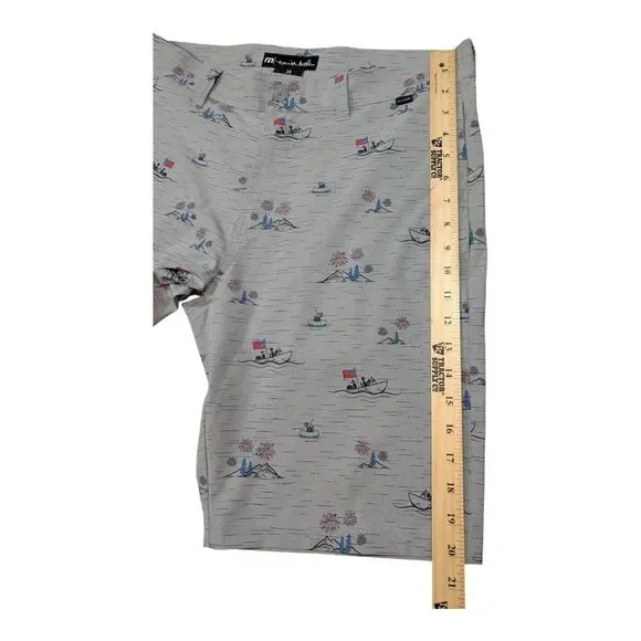 Travis Mathew Men's Size 34 Vacation Vibe flat front Shorts Golf Beach USA - Picture 7 of 8